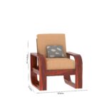 Sheesham Wood 6 Seater Sofa - Image 21