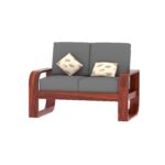 Sheesham Wood 6 Seater Sofa - Image 25