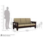 Solid Sheesham Wood 6 Seater Sofa Set - Image 2