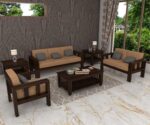 FrontWood Sheesham Wood Cushioned Sofa Set for Living Room - Image 45