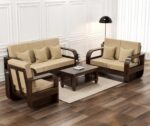 Sheesham Wood 6 Seater Sofa Set – Style B - Image 10
