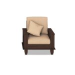 FrontWood Sheesham Wood 6 Seater Sofa Set 3+2+1 in Walnut Finish - Image 4