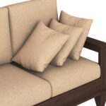 FrontWood Sheesham Wood 6 Seater Sofa Set 3+2+1 in Walnut Finish - Image 7
