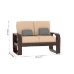 Sheesham Wood 6 Seater Sofa - Image 6