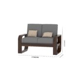 Sheesham Wood 6 Seater Sofa - Image 13