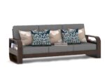 Sheesham Wood 7-Seater Sofa Set – Walnut Finish - Image 2
