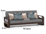 Sheesham Wood 7-Seater Sofa Set – Walnut Finish - Image 7