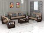 FrontWood Sheesham Wood Round Arm Sofa Set for Living Room - Image 77