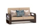 7 Seater Sheesham Wood Sofa Set with 40 Density Cushion – Walnut Finish - Image 3