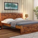 Diamond Solid Sheesham Wood Bed (Without Storage)