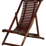 FurnitureWay Sheesham Wood Folding Relaxing Chair – Natural Finish