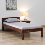 FurnitureWay Sheesham Wood Double Bed – Brown Finish