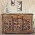 Furniture Way Sheesham Wood Sideboard Cabinet – Honey Finish (FW2-SDB-HON-004)
