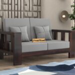 FurnitureWay Sheesham Wood 2 Seater Sofa – Walnut Finish