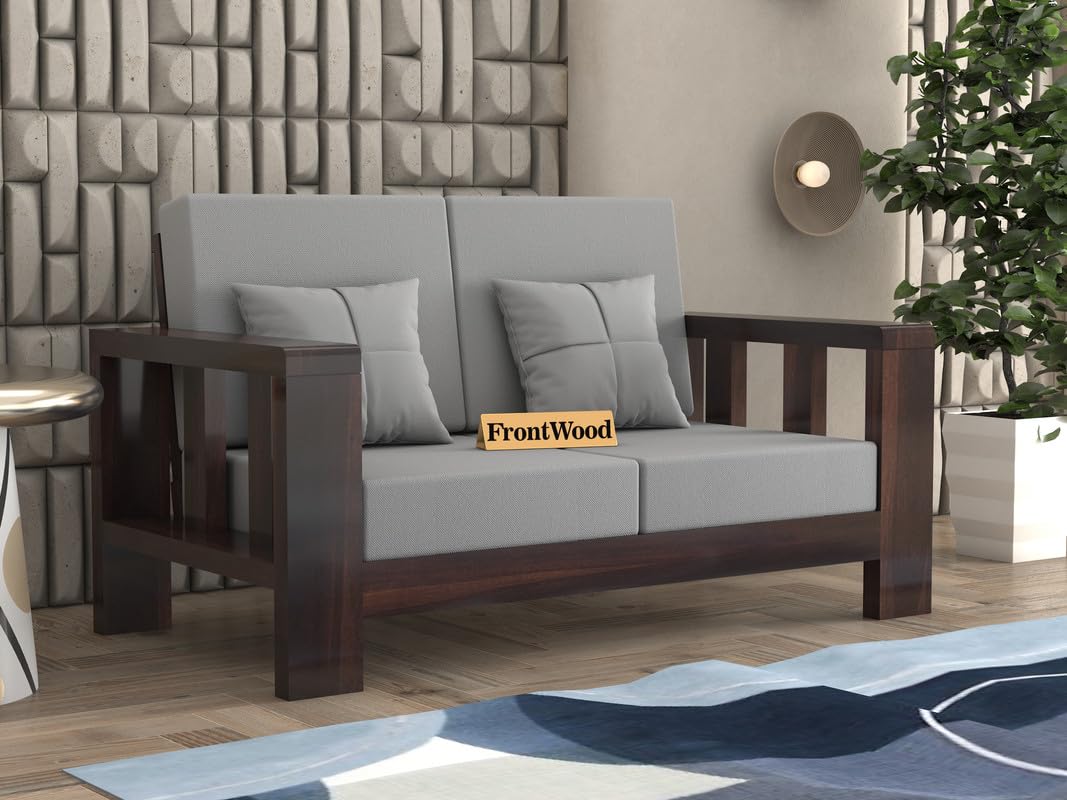 61nTXJCV85L-1.jpg FurnitureWay Sheesham Wood 2 Seater Sofa – Walnut Finish - Image 1