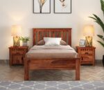 FrontWood Solid Sheesham Wood Single Bed Cot