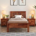 FrontWood Solid Sheesham Wood Single Bed Cot