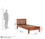 FrontWood Solid Sheesham Wood Single Bed Cot - Image 5
